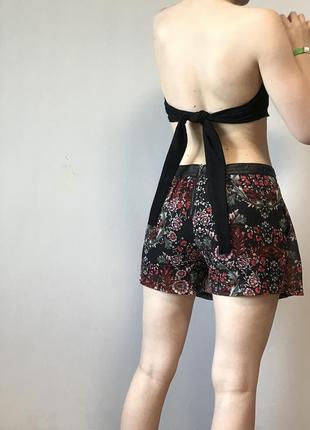 Юбка шорты в цветочный принт летняя мини2 фото