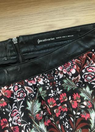 Юбка шорты в цветочный принт летняя мини4 фото