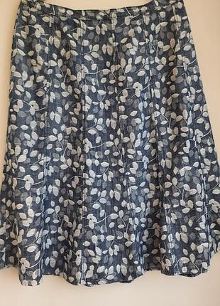 Спідниця льон mark & spencer 52 розмір