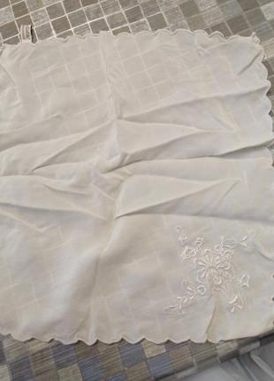 Шёлковый носовой платочек ручная вышивка pure silk1 фото