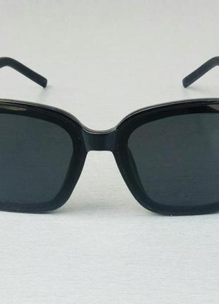 Louis vuitton очки женские солнцезащитные большие черные с золотым логотипом2 фото
