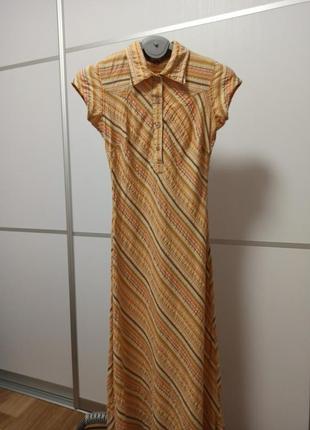 Платье рубашка мидиполосатое h&m divided размер s,xs1 фото