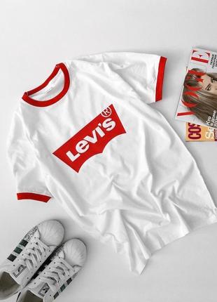 Футболка c логотипом levis1 фото