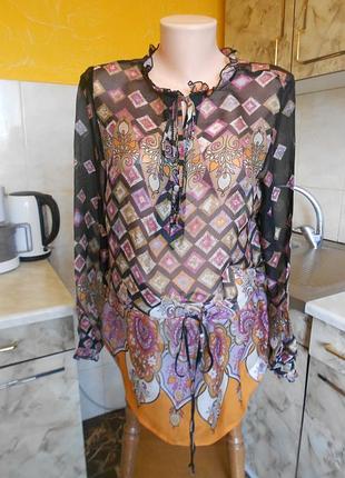 Блузка черно-сиреневая
