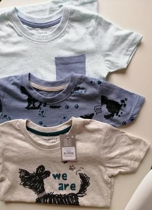 Футболки хлопчикові primark, 80,86 р, 9-12м, 12-18м