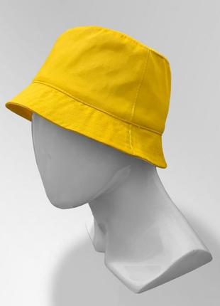 Панама blank bucket hat желтая женская / мужская панамка