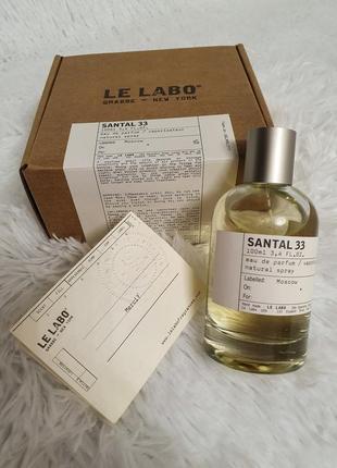 Le labo santal 33, парфум. вода,100 мл, оригінал, деревно-фужерний.ніша2 фото