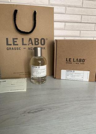Le labo santal 33, парфюм. вода,100 мл, оригинал, древесно-фужерный.ниша
