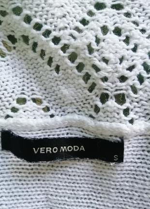 Ажурна накидка vero moda.жилетка біла в'язана. кроше4 фото