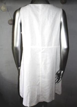 Біле плаття льон/віскоза2 фото