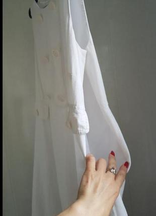 Біле плаття льон/віскоза4 фото