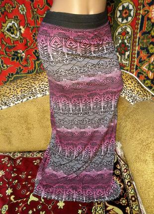 Яркая макси юбка сарафан трансформер boohoo, универсальная вещь1 фото