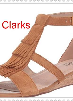 Р. 37, 38, 38.5/39  clarks   замшевые босоножки   оригинал2 фото