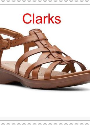 Р.  38.5, 39. clarks  кожаные сандалии  оригинал