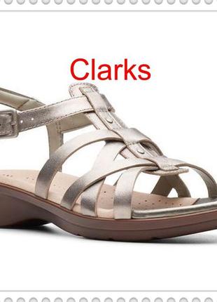 Р.35.5,37.5,38,38.5,39,39.5 clarks   кожаные сандалии    оригинал1 фото