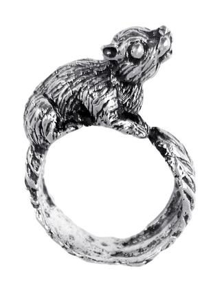 🏵️модное кольцо животное бурундук, безразмерное, новое! арт. 4409