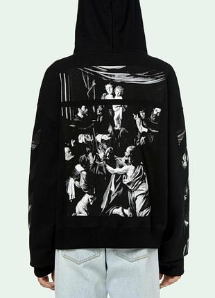 Худи off white caravaggio square over sweatshirt