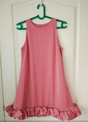 Изысканное брендовое платье asos с пышным двойным рюшем1 фото