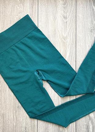 Безшовні легінси лосини смарагдового кольору
