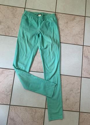 Джегенсы джинсы на резинке мятные