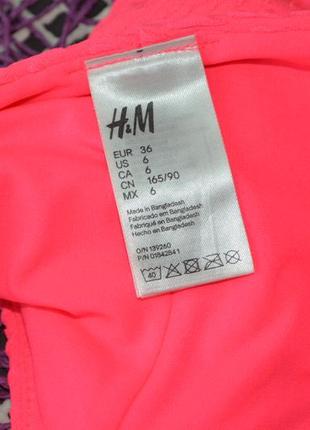 6-8/s/75 b h&m фирменный яркий женский купальник бикини бандо неон9 фото