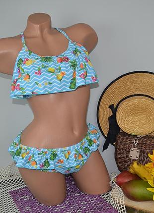 170-176/xxs-xs фирменный яркий раздельный купальник бикини фрукты alive