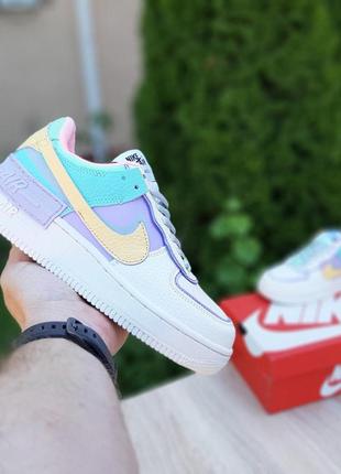 Женские кроссовки nike air force 1 shadow бежевые с сиреневой скидки 36, 41 размер sale2 фото