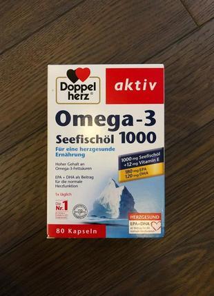 Риб’ячий жир doppelherz aktiv omega-3  1000 (80 капсул)