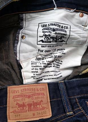 Джинсы levis 511 w34/l32 original2 фото