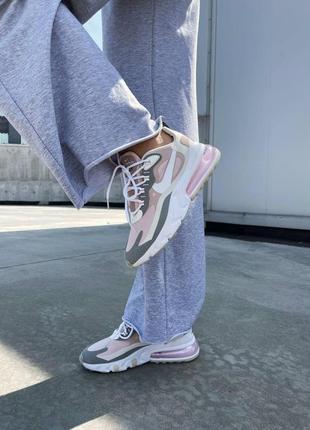 Жіночі кросівки nike air react 270 grey pink