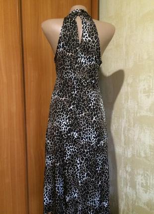 Шикарное платье миди в леопардовый принт,с камнями!3 фото