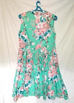 Платье в цветочный принт большое  ретро пинап винтаж vodoo vixen3 фото