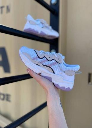 Жіночі кросівки adidas ozweego white/purple textile