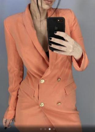Стильное платье пиджак блейзер с ассиметричным краем6 фото