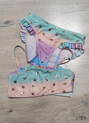 Купальник роздільний різнобарвний у мушлі primark р. 116см