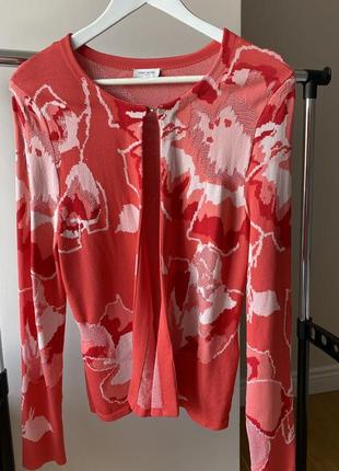 Красная нарядная кофта, цветочный принт gerry weber, размер 38