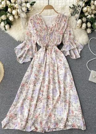 Жіноча сукня в принт квіти 💐