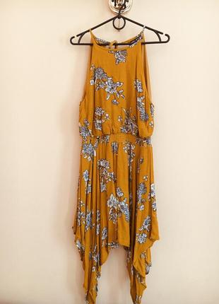 Батал большой размер стильное яркое цветы летнее платье платьице плаття сукня1 фото