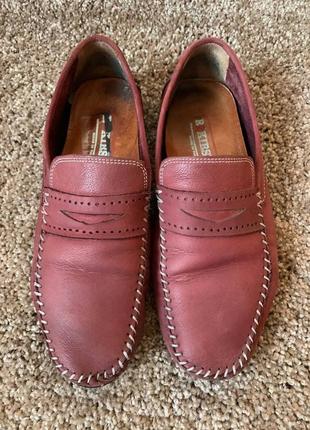 Мокасины натур красный нубук, размер 41, стелька 26,5 см