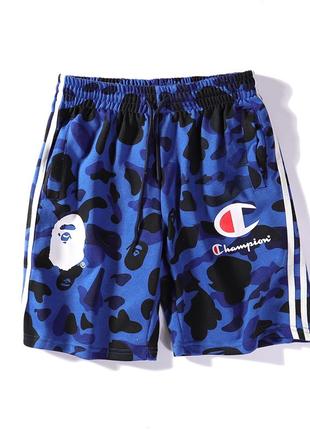 Шорти bape x champion camo collection