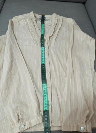 Рубашка блуза бежевая denim co, размер s,m7 фото