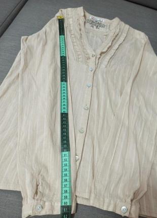 Рубашка блуза бежевая denim co, размер s,m8 фото