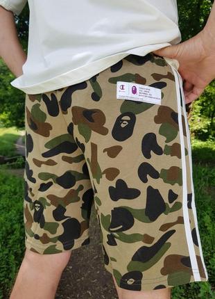 Шорты bape x champion camo collection4 фото