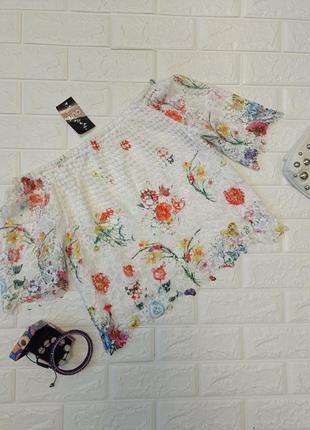 Блуза /топ  в цветочный принт quiz