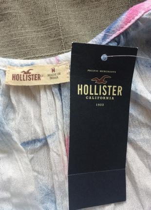 Легкая блуза с открытыми плечами в цветы hollister8 фото