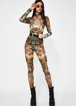 Лосини-сітка зміїний принт