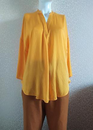 Удлиненная желтая блуза canda