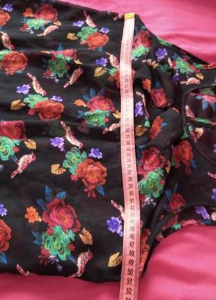 Блуза прозрачная цветочная топ майка туника5 фото