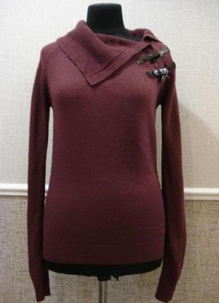 Довгий светр з коміром кофта з довгим рукавом