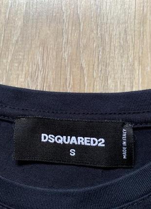 Мужская хлопковая футболка  с принтом dsquared24 фото